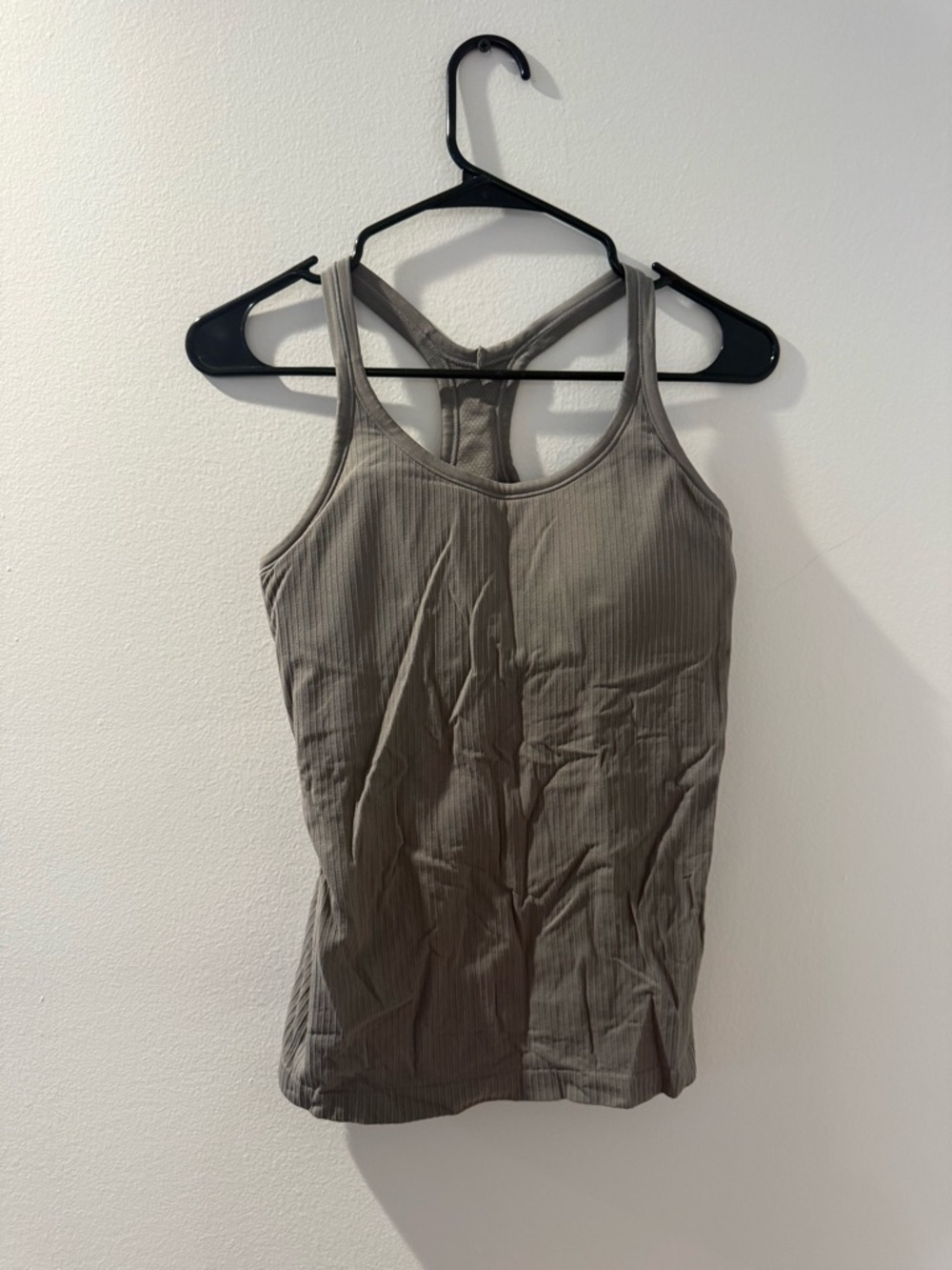 Ribbed Racerback Tank Top - gray
